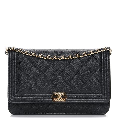 boy wallet on chain chanel price|Chanel boy woc black caviar.